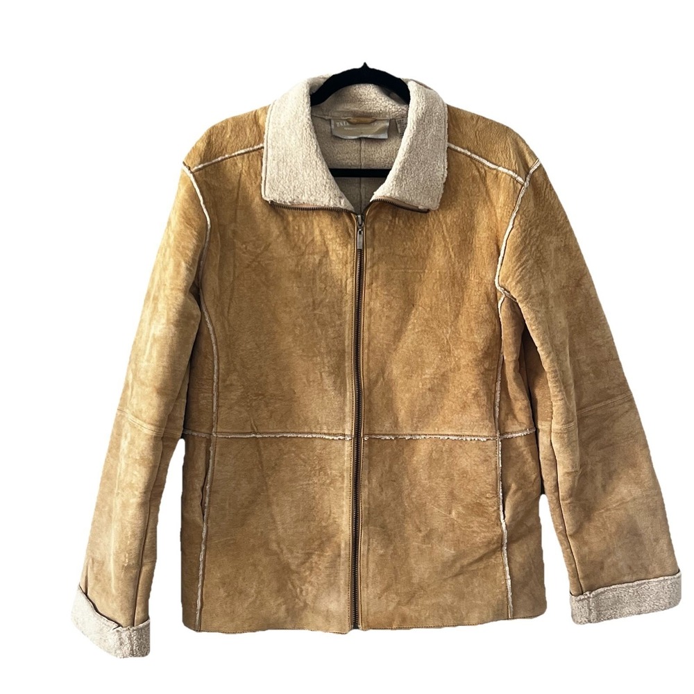Y2K BKLE Outerwear Genuine Leatherโ Shearling Style Jacket Women's M Western